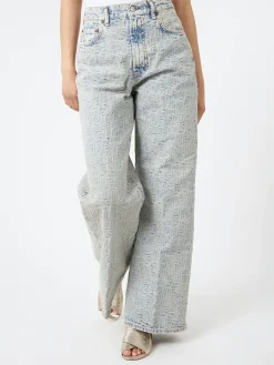 Acne Studios - 2022 Monogram Relaxed Fit Jeans in Blue/Beige