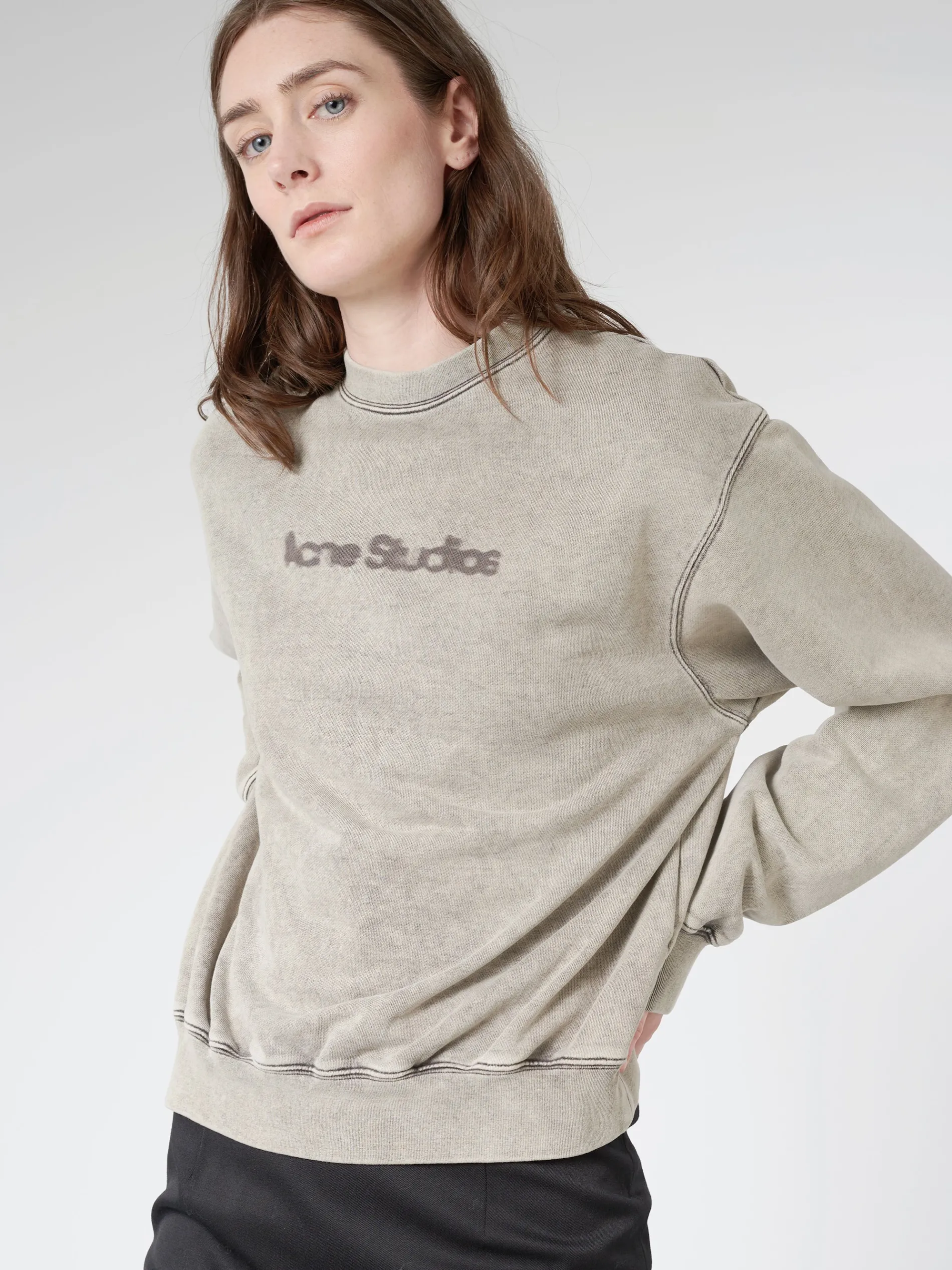 Acne Studios - Blurred Logo Sweater in Faded Grey