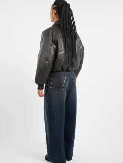 Acne Studios - Coated Bomber Jacket in Dark Brown