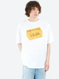 Acne Studios - Edra U Sticker T-Shirt in Optic White
