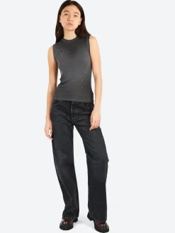 Acne Studios - Etch Cupro Tank in Black