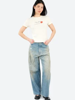 Acne Studios - Etza Business Card T-Shirt in Pearl Grey