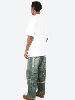 Acne Studios - Exford U Pique Tourist Logo T-Shirt in Optic White