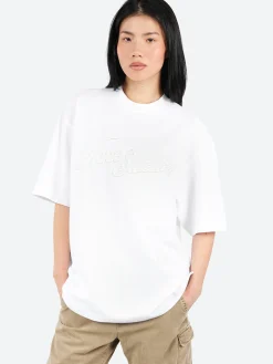 Acne Studios - Exford U Pique Tourist Logo T-Shirt in Optic White