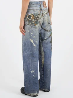 Acne Studios - 1981F Baggy Fit Jeans in Mid Blue