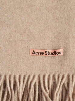 Acne Studios - Fringe Wool Scarf in Oatmeal Melange