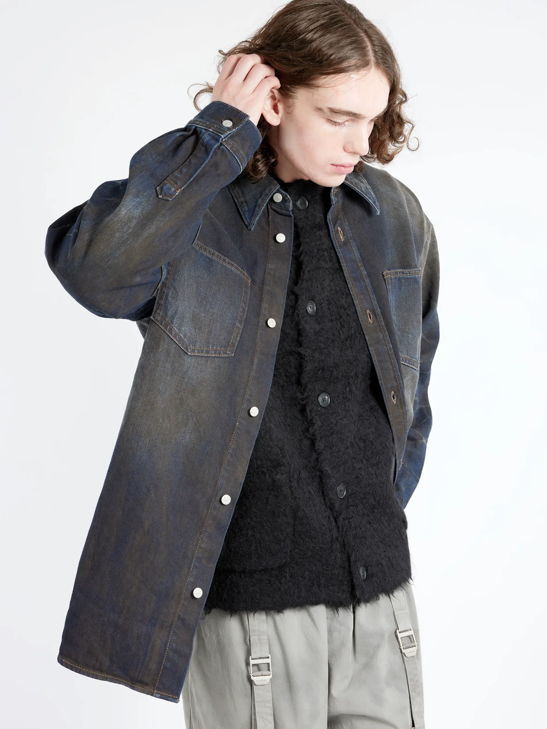 Acne Studios - Karto U Darkside Denim Shirt in Dark Blue