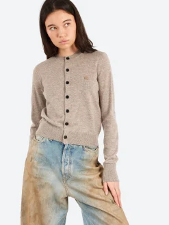 Acne Studios - Keny Yak Cardigan in Greige Melange