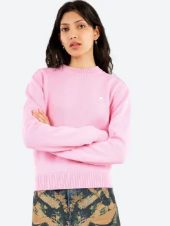 Acne Studios - Kolos Cotton Crewneck Sweater in Pink