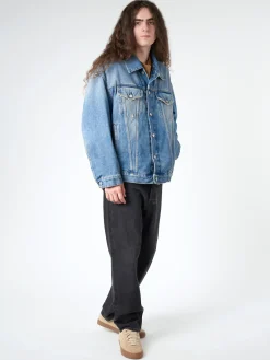 Acne Studios - Morris Oversized Denim Jacket in Mid Blue
