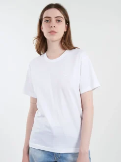 Acne Studios - Nash Face Crew Neck T-Shirt in Optic White