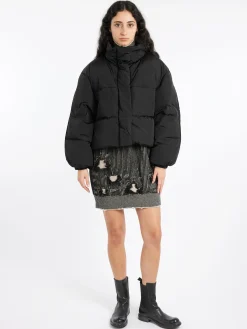 Acne Studios - Odisella P Spray Puffer Jacket in Anthracite and Black