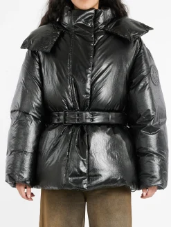 Acne Studios - Oksa Shiny Coated Puffer Jacket in Black