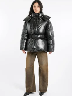 Acne Studios - Oksa Shiny Coated Puffer Jacket in Black