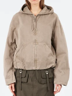 Acne Studios - Olido Heavy Twill Hoodie in Charcoal Grey