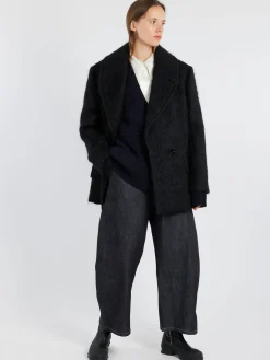 Acne Studios - Opeala Messy Hair Coat in Black