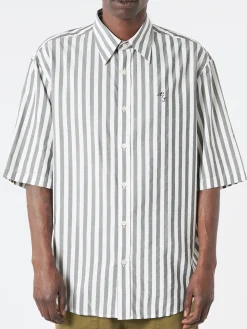 Acne Studios - Sandrok Stripe Button-Up Shirt in Black and White