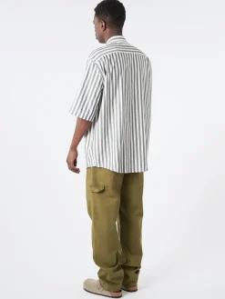 Acne Studios - Sandrok Stripe Button-Up Shirt in Black and White