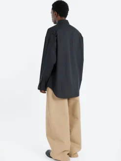 Acne Studios - Setar LS Cotton Pique Button-Up Shirt in Black