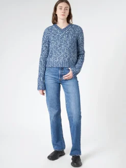 Acne Studios - Wool Blend Jumper in Aqua Blue/Multi