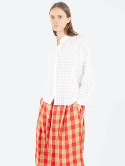 Aequamente - 25140 Seersucker Shirt in White