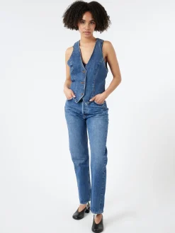 AGOLDE - Halter Vest in Ambition (Indigo)