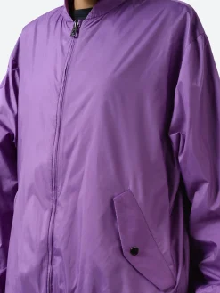 Ahirain - Bomber Jacket in Jacarda Flower (Purple)