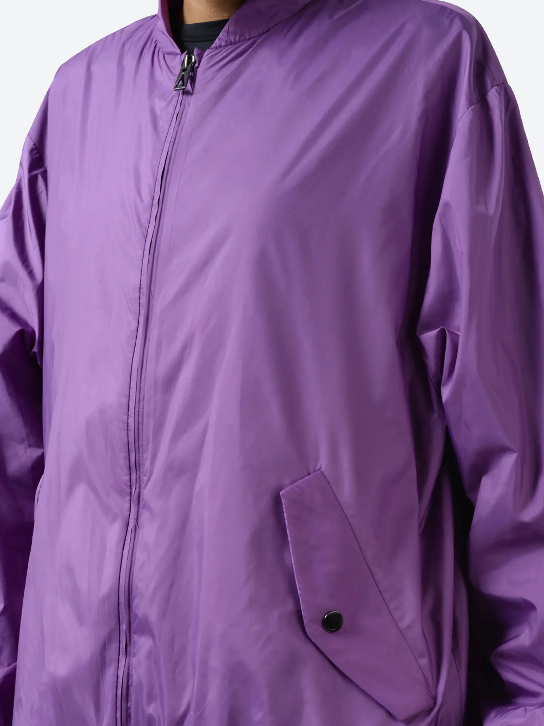 Ahirain - Bomber Jacket in Jacarda Flower (Purple)