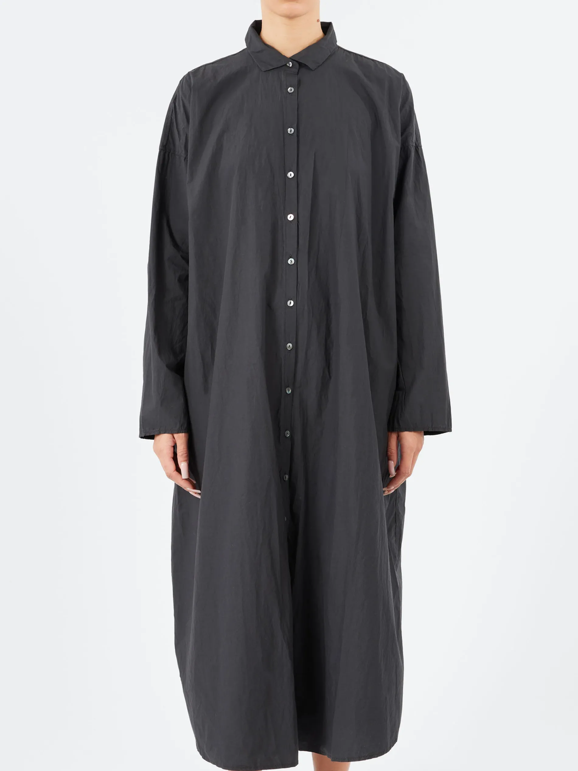 Album di Famiglia - Long Shirt Dress TC in Black