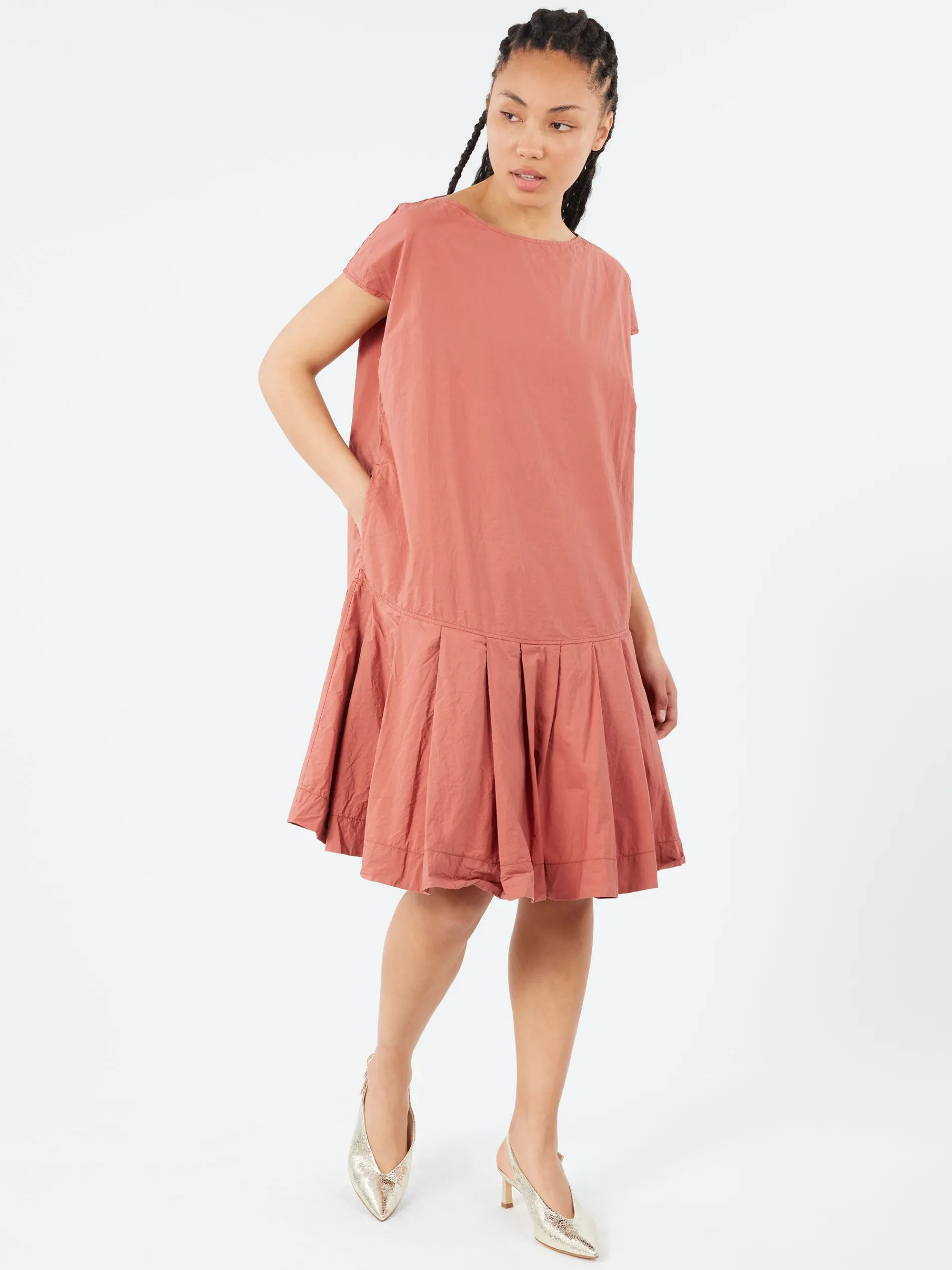 Album Di Famiglia - Low Waisted Dress TC in Coral