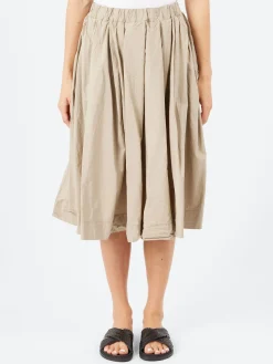 Album di Famiglia - Pleated Short Skirt TC in Stone