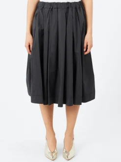 Album di Famiglia - Pleated Short Skirt TC in Black