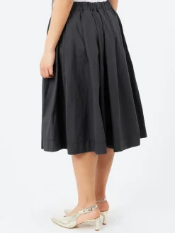 Album di Famiglia - Pleated Short Skirt TC in Black