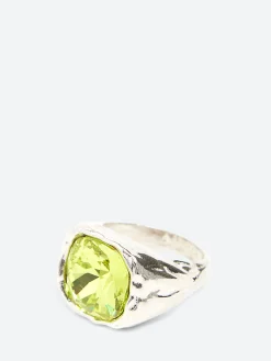 Alhaja- Amalfi Ring in Lime and Silver