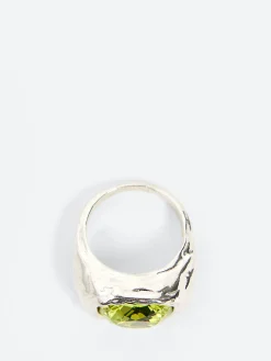 Alhaja- Amalfi Ring in Lime and Silver