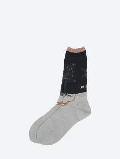 Antipast - Olive Harvest Crew Sock in Black