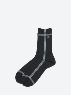 Antipast - Side Line Silk Crew Sock in Black