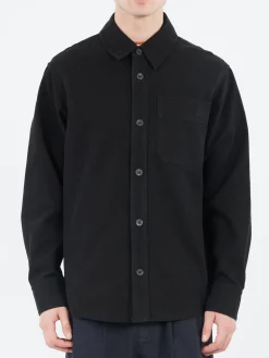 A.P.C. - Basile Brodée Poitrine Overshirt in Black