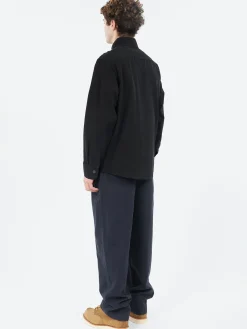 A.P.C. - Basile Brodée Poitrine Overshirt in Black