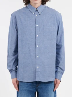 A.P.C. - Edouard Brodee Shirt in Indigo