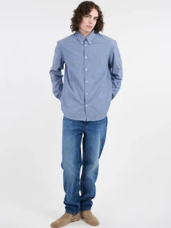 A.P.C. - Edouard Brodee Shirt in Indigo