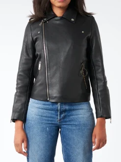 A.P.C. - JWA Biker Jacket Morgan in Black