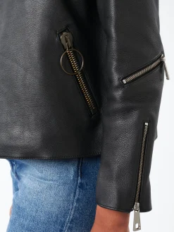 A.P.C. - JWA Biker Jacket Morgan in Black