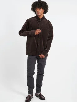 A.P.C. - Mateo Logo Shirt in Dark Brown