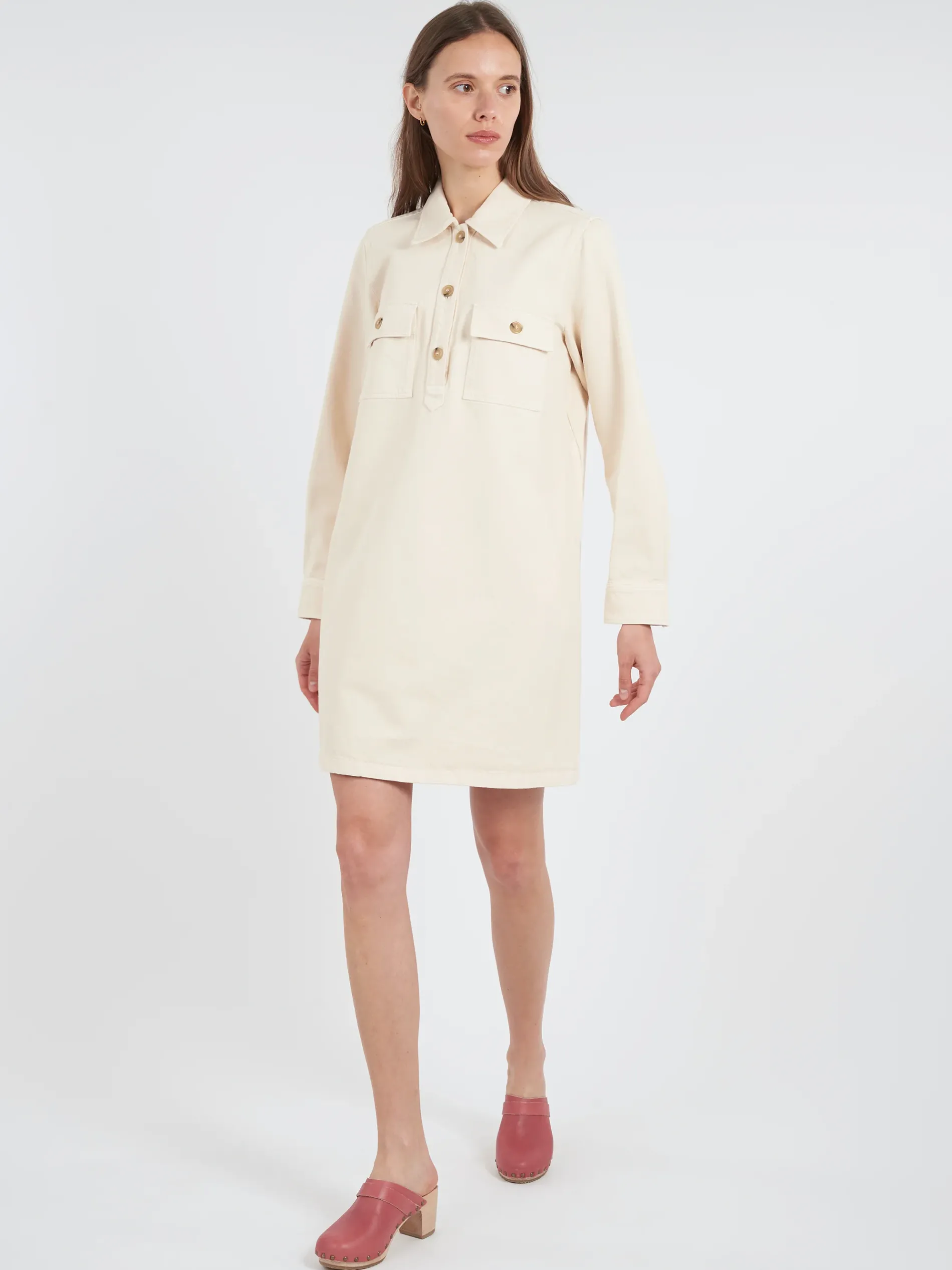 A.P.C. - Mia Dress in Ecru