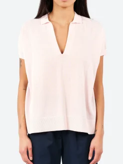 Aspesi - Cotton V-Neck Jumper in Pink