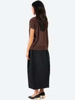 Aspesi - Cotton V-Neck Jumper in Brown