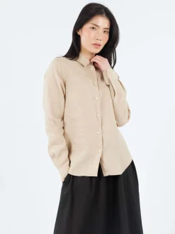 Aspesi - Garment Dyed Linen Shirt in Sand