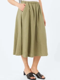 Aspesi - Linen Skirt in Military