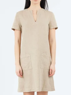 Aspesi - Slub Linen Short Dress in Sand